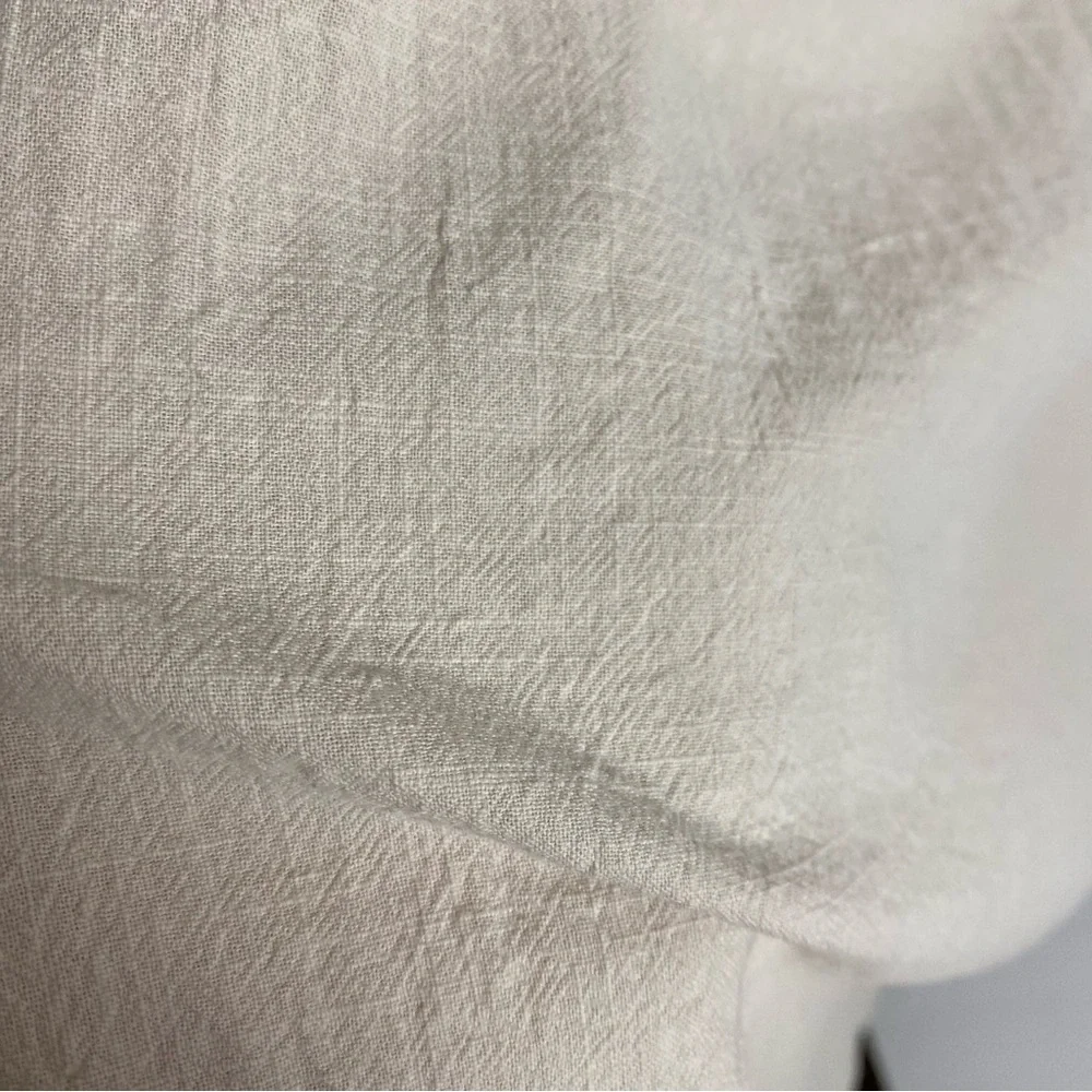 Commense Tie Shoulder Dress Women Size Small Beige Linen Midi Sleeveless Neutral - Picture 7 of 14